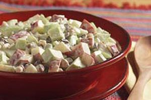 Ensalada de manzana, pina y durazno Ensalada de manzana, pina y durazno