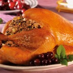 Pavo asado relleno