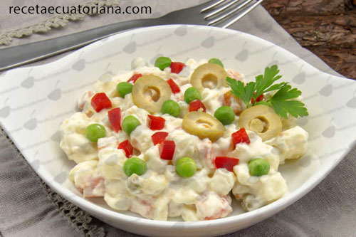 Ensalada con Vegetales y Mayonesa